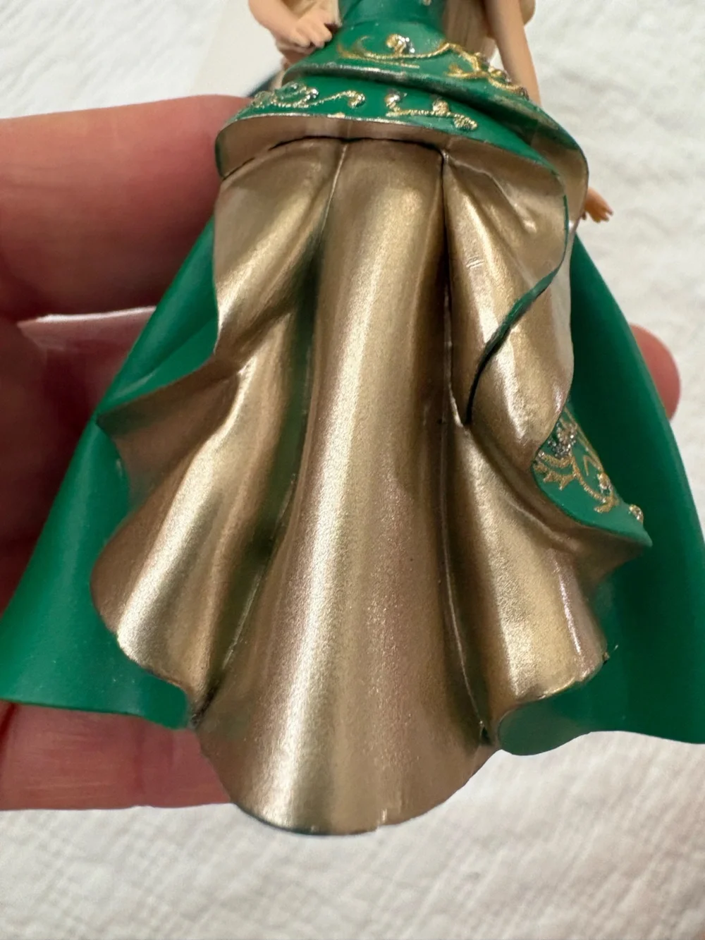 Hallmark Keepsake 2011 Barbie  Celebration Ornament Green/Gold Dress   With Box